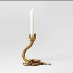 Threshold Gold Halloween Snake Candle Holder Spooky Sold Out New